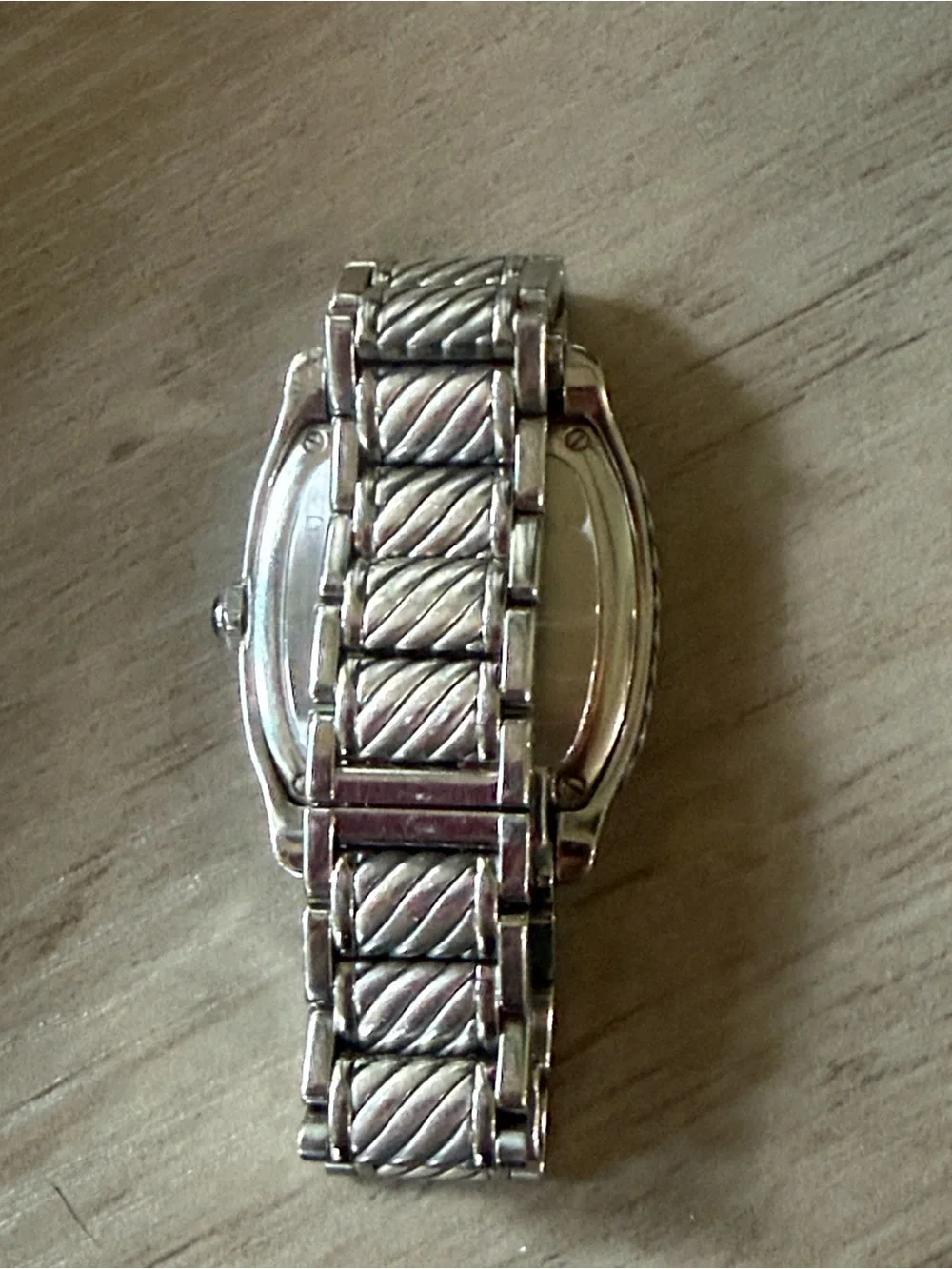 David Yurman Rare!  Authentic Brown Thoroughbred SS/ Pave Diamonds Bezel. EUC